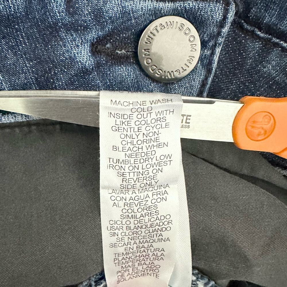 Wit & Wisdom Ab-Solution Cuffed Straight Leg Jeans, Size 16W - Picture 10 of 11